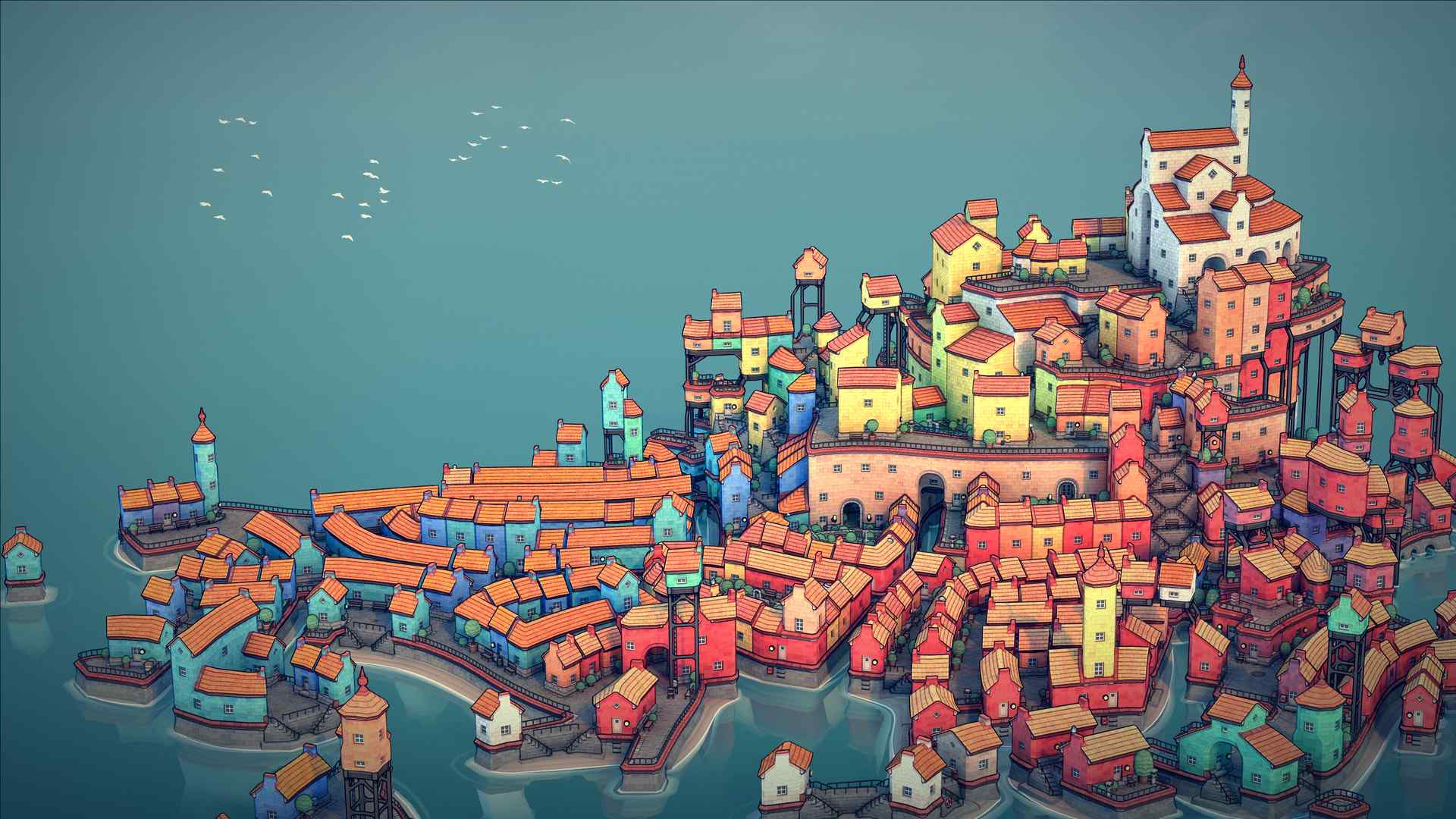 城景/城镇叠叠乐/城市景观/Townscaper_2