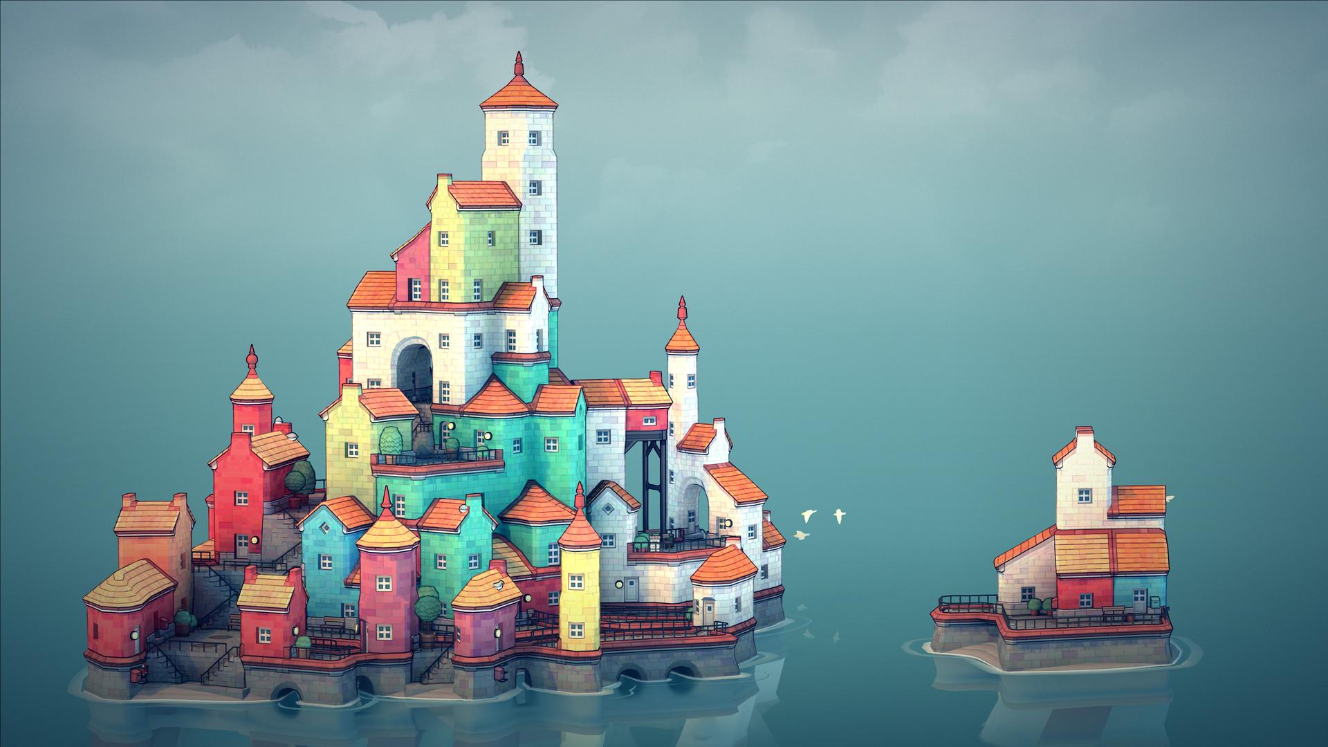 城景/城镇叠叠乐/城市景观/Townscaper_0