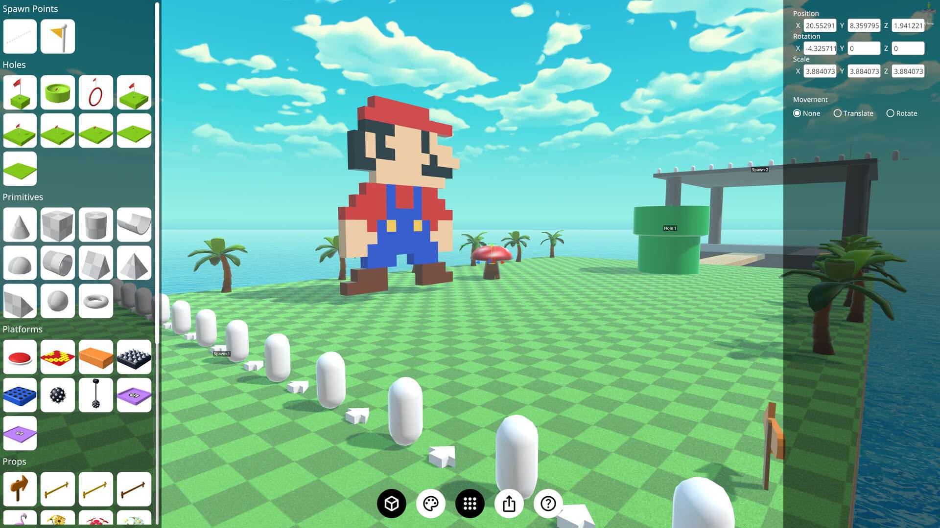 多人平台高尔夫/Multiplayer Platform Golf/支持网络联机_3