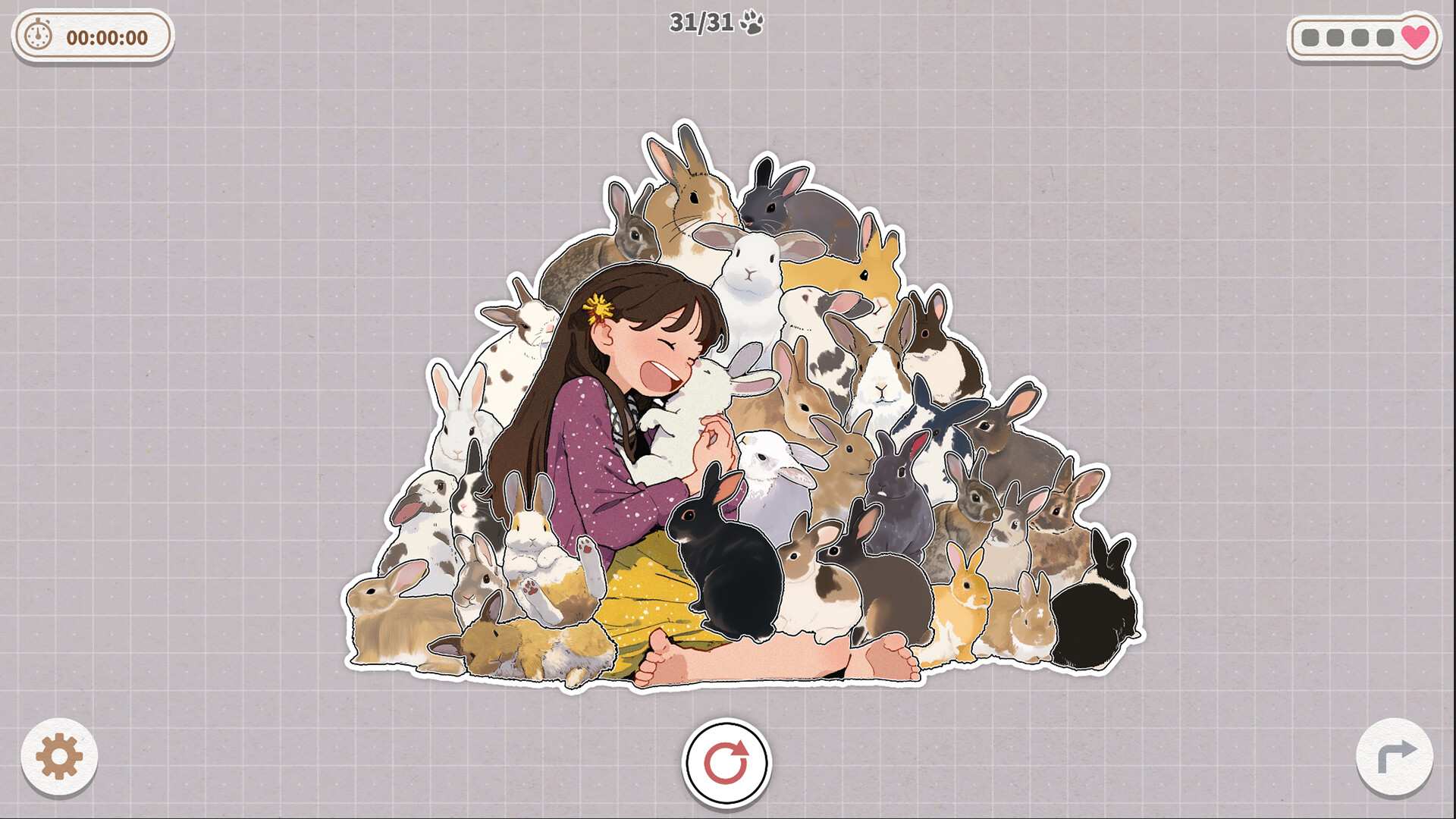 挤在一起的兔兔/Bunnies Huddled Together_1