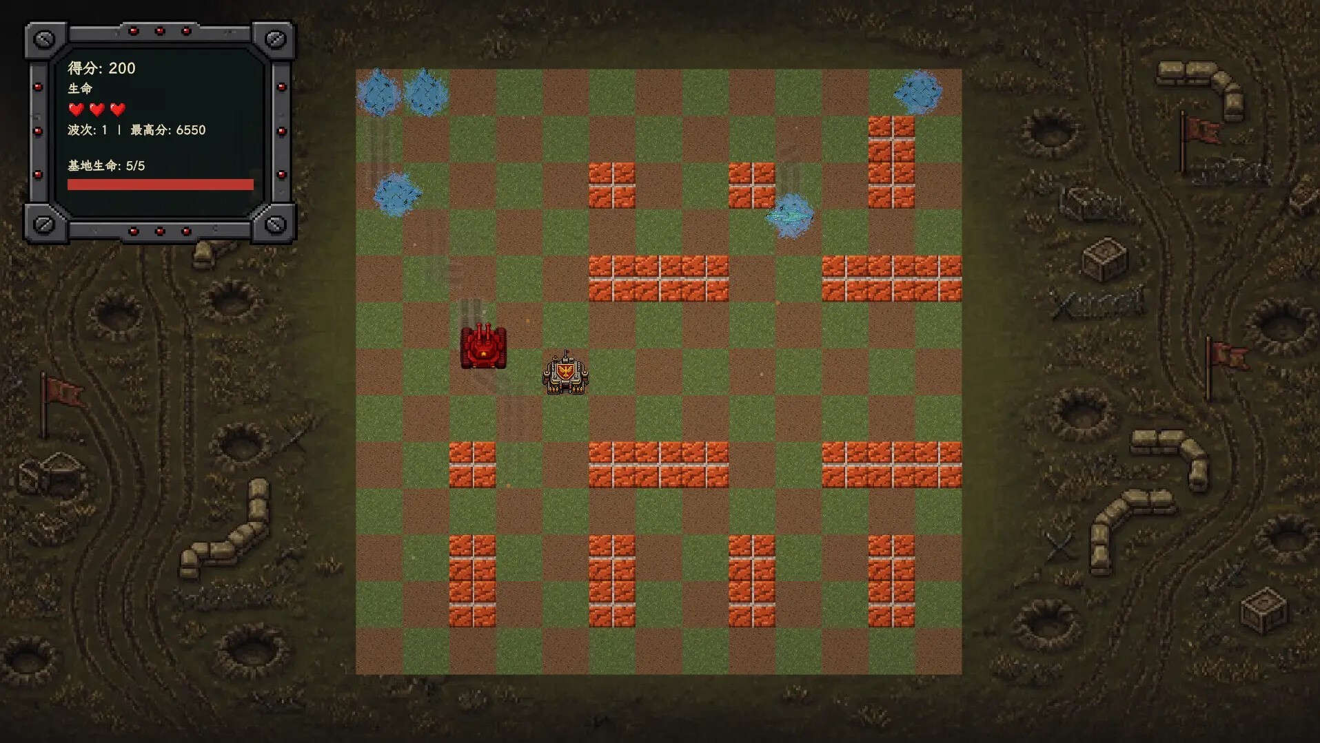 红色坦克vs蜥蜴/Red Tanks vs Lizard_5