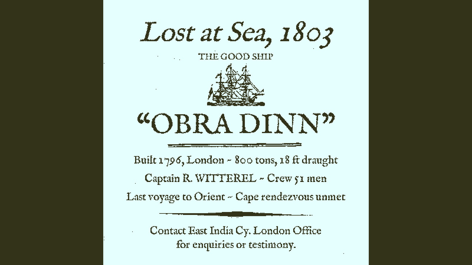 奥伯拉丁的回归/Return of the Obra Dinn_0